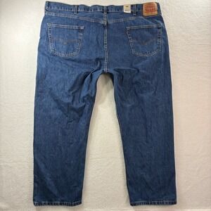 Levis 505 Regular Jeans Mens 52x30 Blue Big Tall Straight Cotton Casual NWT